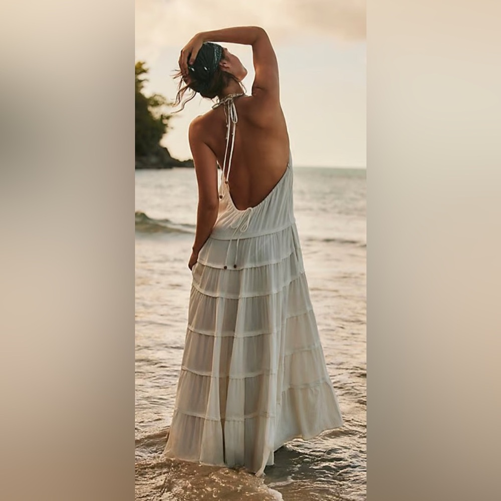 NWOT Free People Somewhere Sunny Maxi Dress